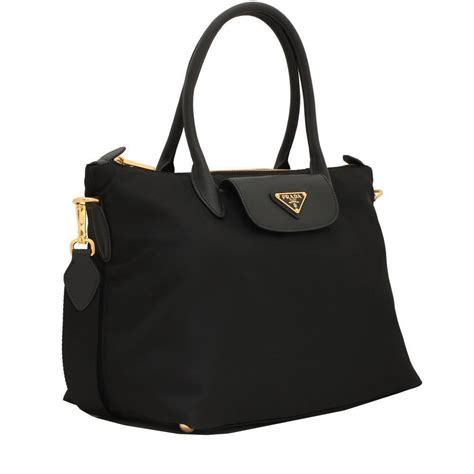 prada tessuto saffiano nylon and leather shopping tote bag|Prada medium saffiano leather bag.